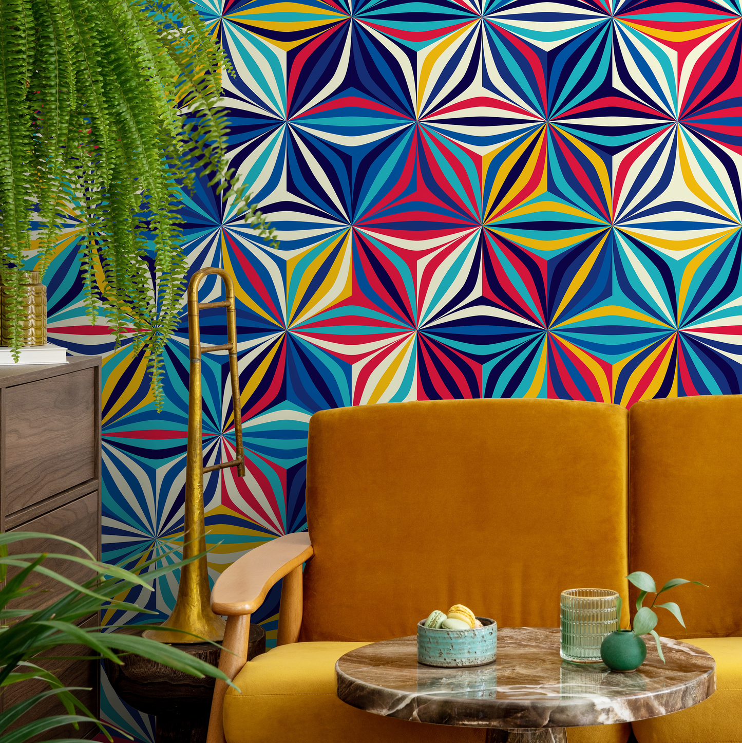 Removable Wallpaper Scandinavian Wallpaper Temporary Wallpaper Eclectic Wallpaper Peel and Stick Wallpaper Wall Paper - A865