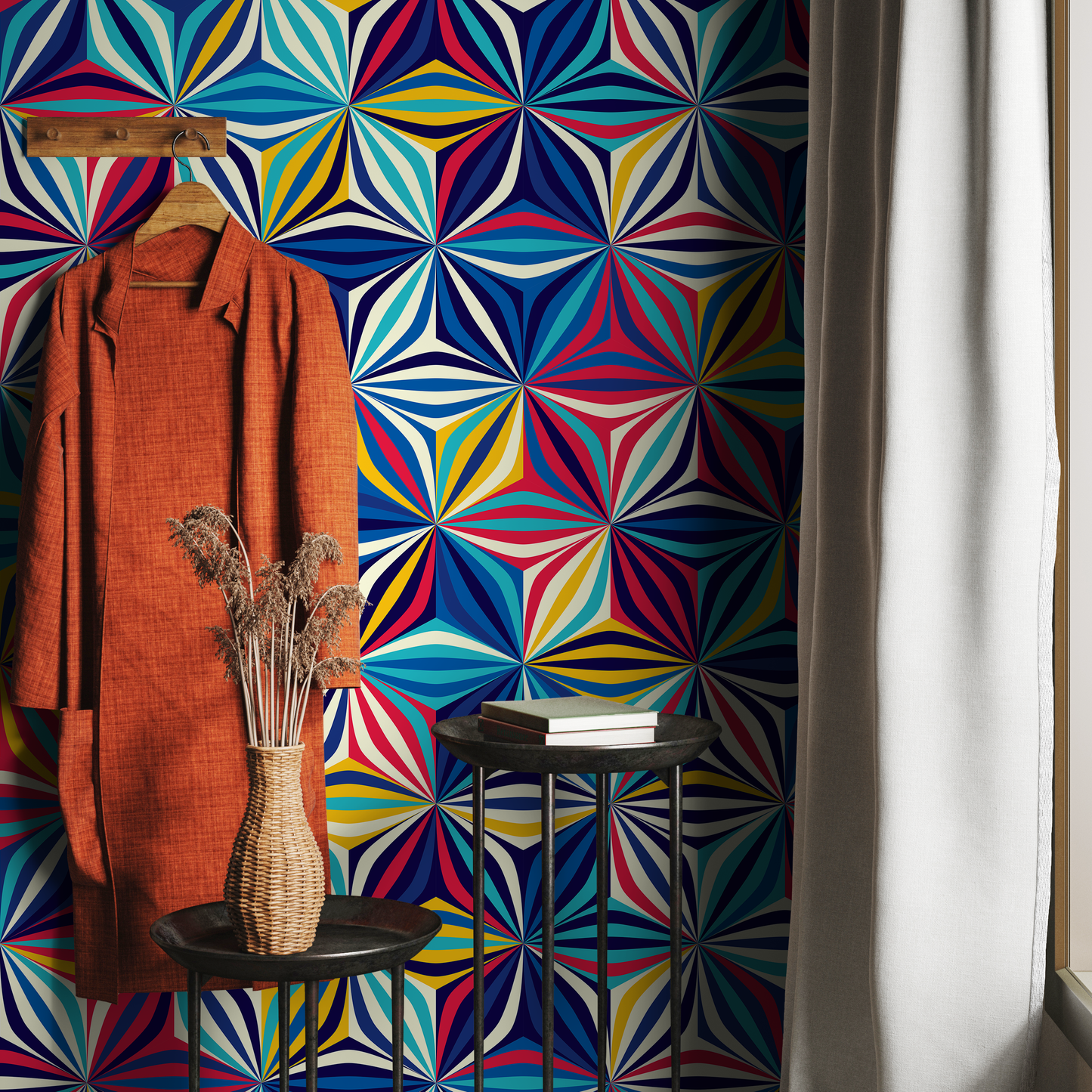 Removable Wallpaper Scandinavian Wallpaper Temporary Wallpaper Eclectic Wallpaper Peel and Stick Wallpaper Wall Paper - A865