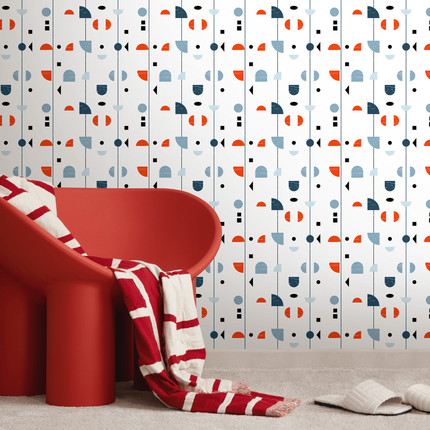 Papier peint amovible, papier peint scandinave, papier peint minimaliste, papier peint autocollant - A883