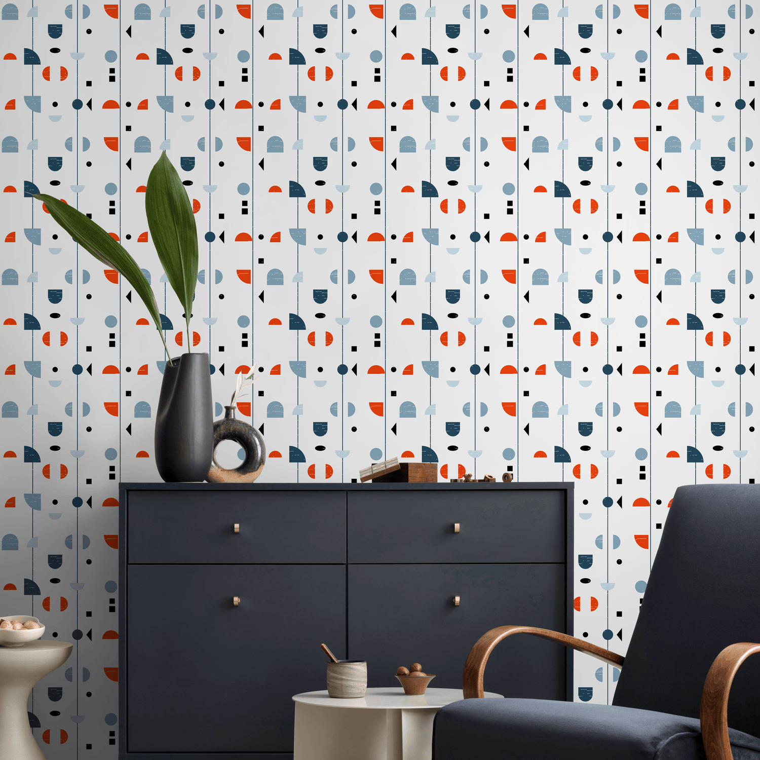 Papier peint amovible, papier peint scandinave, papier peint minimaliste, papier peint autocollant - A883