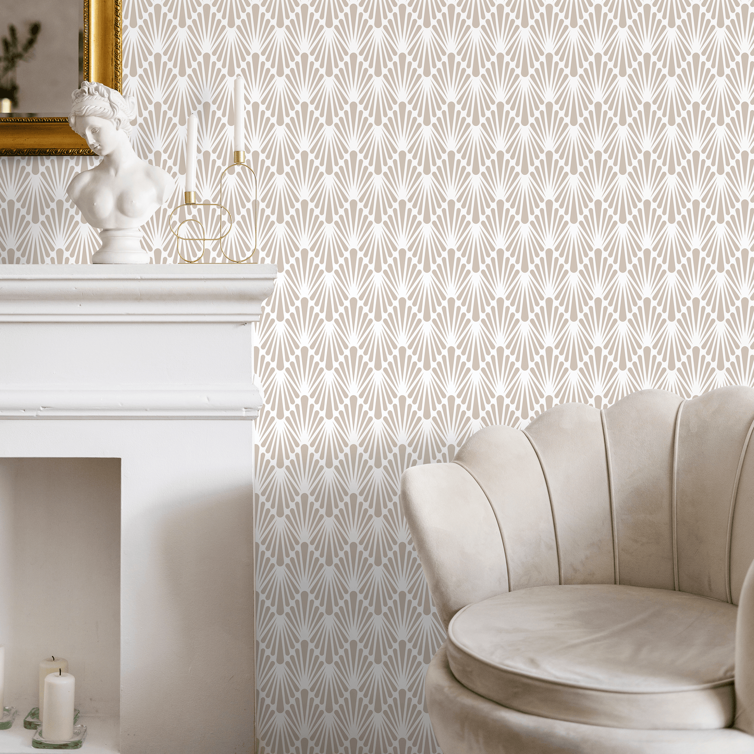 Papel pintado removible, papel pintado escandinavo, papel pintado minimalista, papel pintado autoadhesivo, papel pintado, art déco - A926