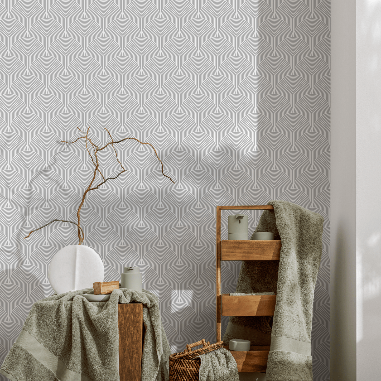 Papier peint amovible, papier peint scandinave, papier peint temporaire, papier peint minimaliste, papier peint autocollant, papier peint bohème - B063