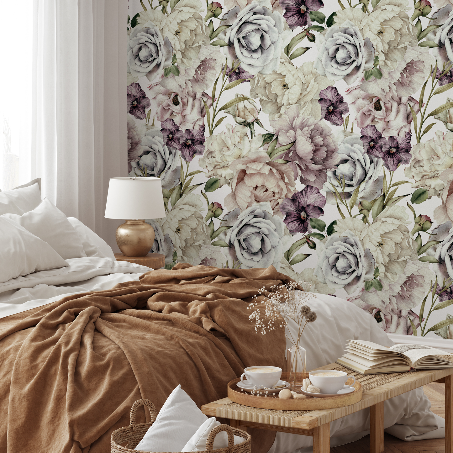 Papel tapiz extraíble, papel tapiz autoadhesivo, decoración de pared, decoración del hogar, arte de pared imprimible, decoración de habitación, impresiones de pared - B185