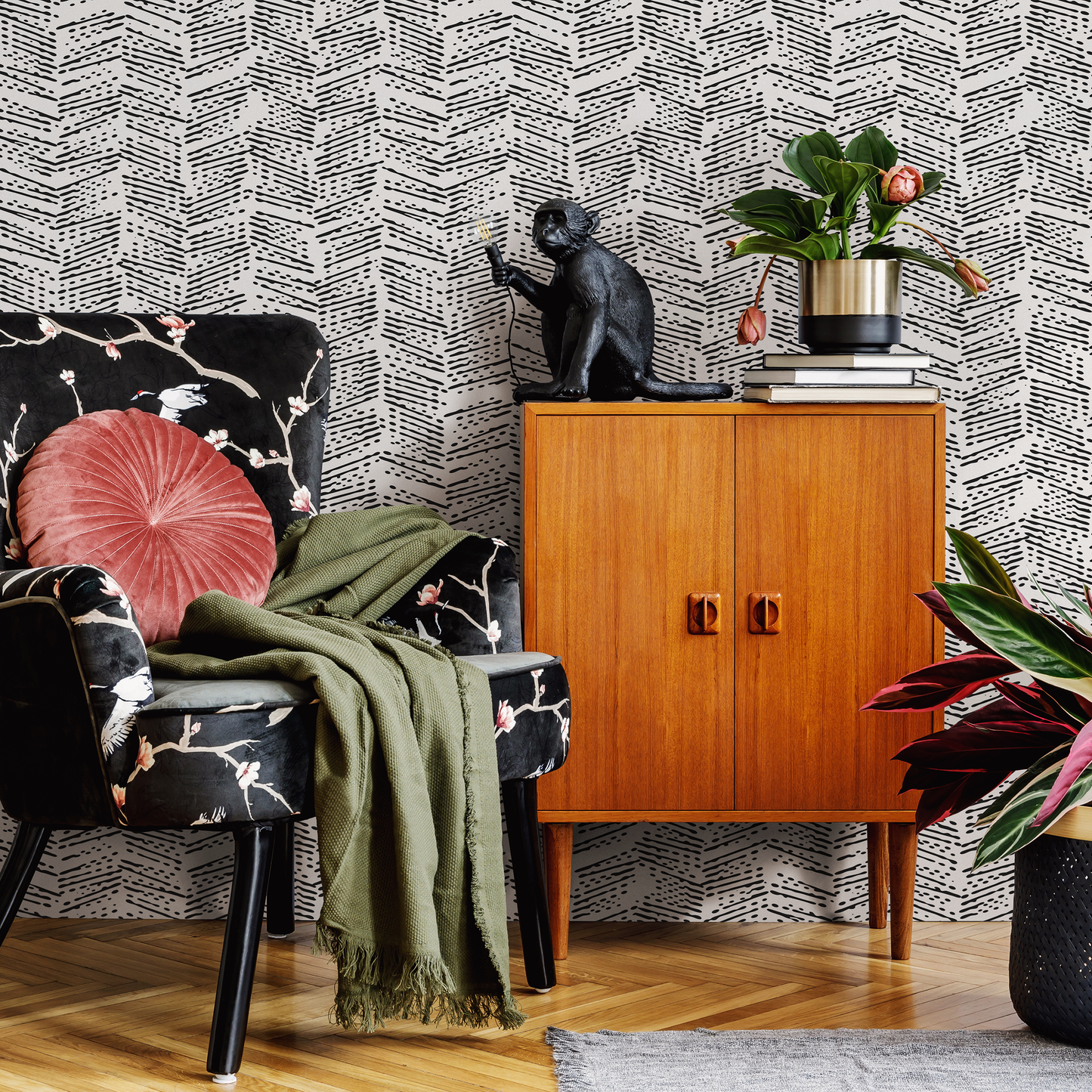 Papel tapiz extraíble, papel tapiz autoadhesivo, decoración de pared, decoración del hogar, arte de pared imprimible, decoración de habitación, impresiones de pared - B345
