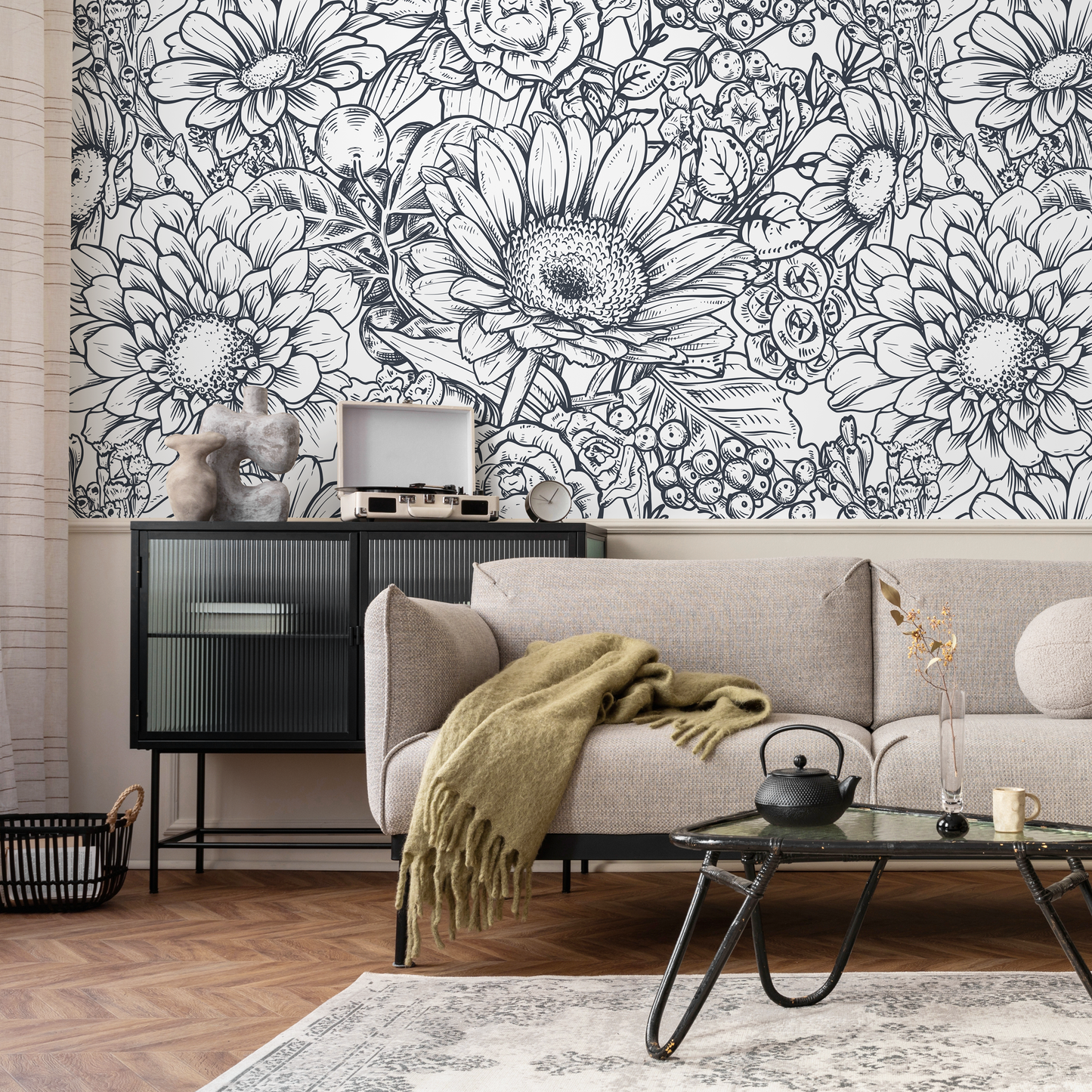 Papel tapiz extraíble, papel tapiz autoadhesivo, decoración de pared, decoración del hogar, arte de pared imprimible, decoración de habitación, impresiones de pared - B461
