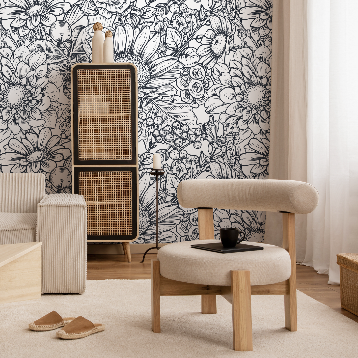 Papel tapiz extraíble, papel tapiz autoadhesivo, decoración de pared, decoración del hogar, arte de pared imprimible, decoración de habitación, impresiones de pared - B461