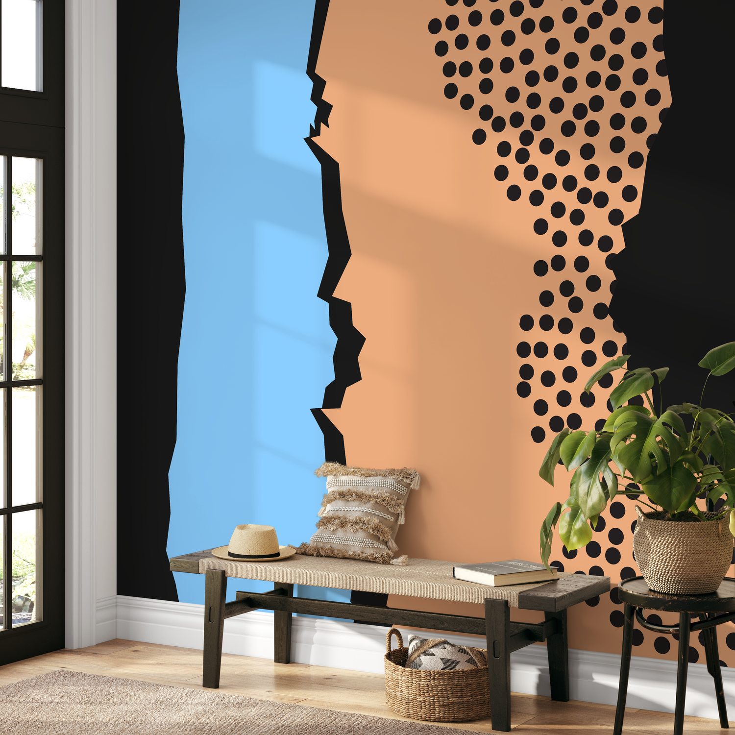 Papel tapiz extraíble, papel tapiz autoadhesivo, decoración de pared, decoración del hogar, arte de pared imprimible, decoración de habitación, impresiones de pared - B497