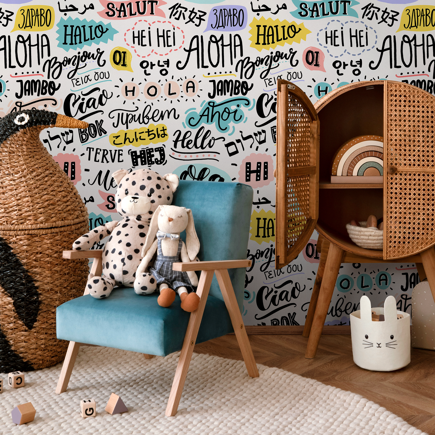 Papel tapiz autoadhesivo, papel tapiz extraíble, decoración del hogar, arte de pared, decoración de habitaciones, papel tapiz tipográfico moderno - B546
