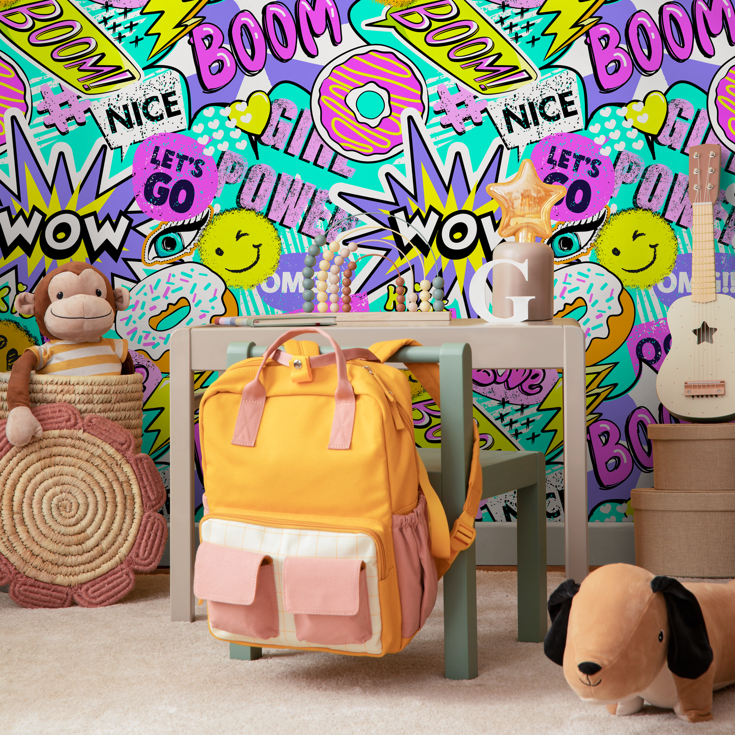 Papel tapiz extraíble, papel tapiz autoadhesivo, decoración de pared, decoración del hogar, arte de pared imprimible, decoración de habitación, impresiones de pared - B563
