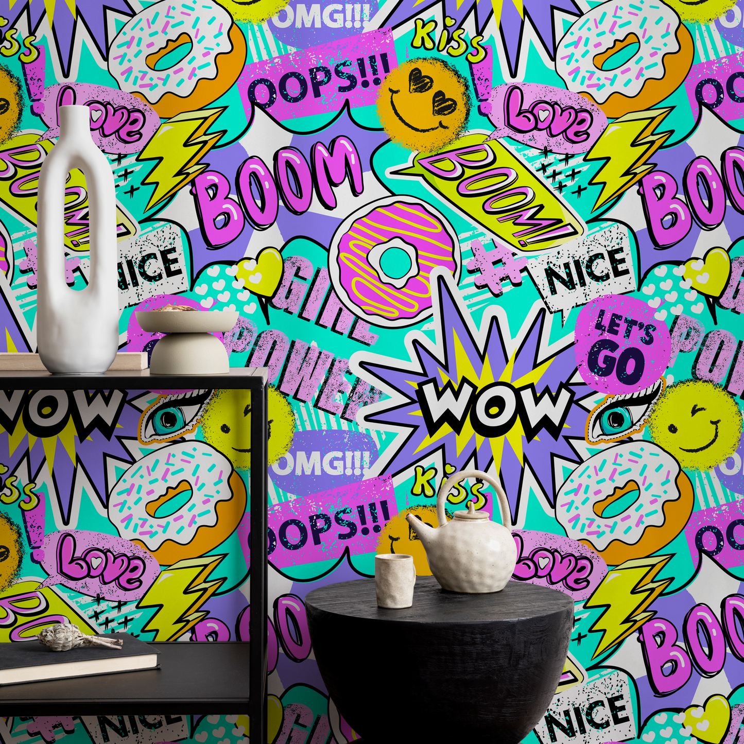 Papel tapiz extraíble, papel tapiz autoadhesivo, decoración de pared, decoración del hogar, arte de pared imprimible, decoración de habitación, impresiones de pared - B563