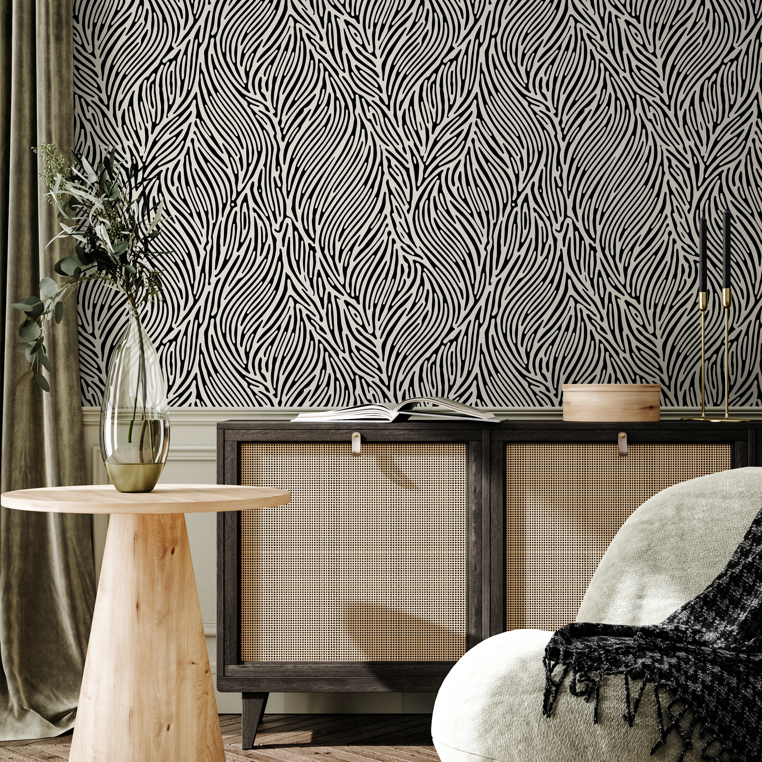 Papel tapiz extraíble, papel tapiz autoadhesivo, decoración de pared, decoración del hogar, arte de pared imprimible, decoración de habitación, impresiones de pared - B599