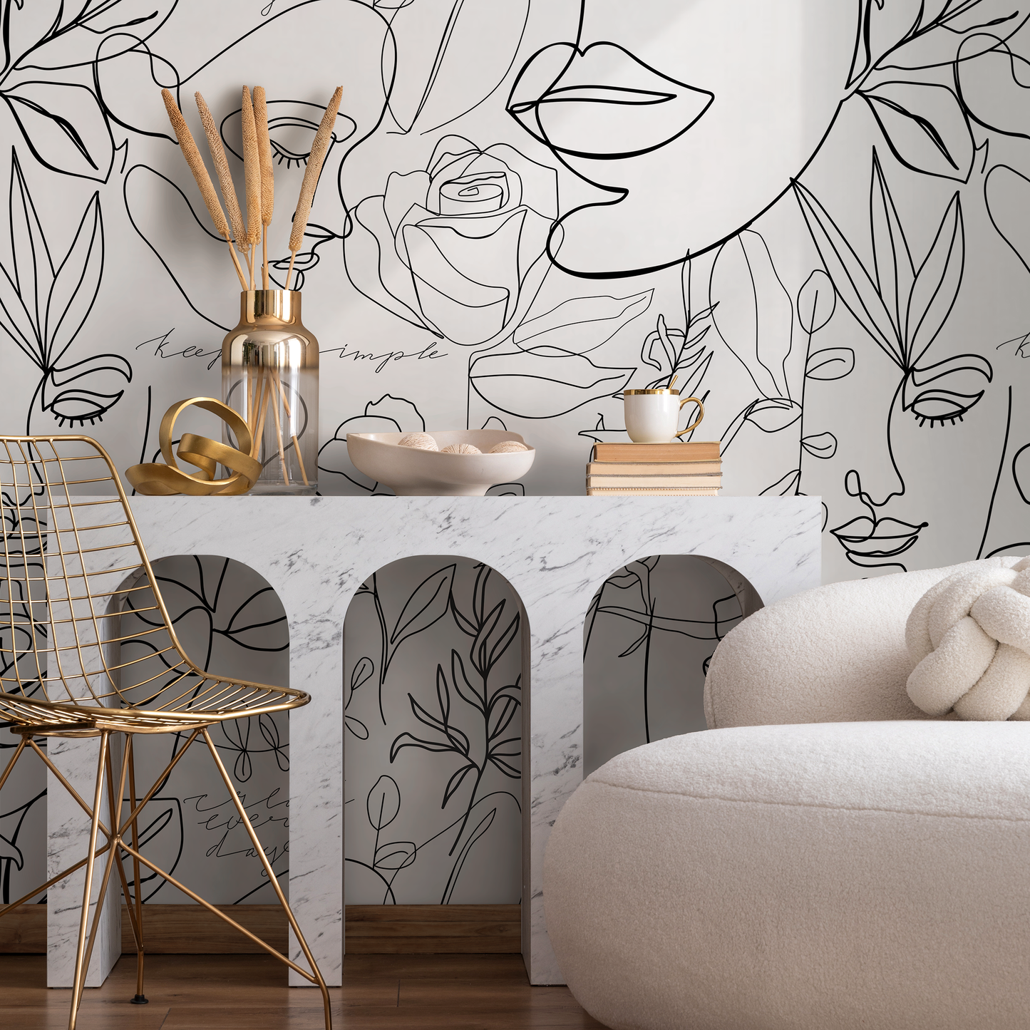 Papier peint amovible, papier peint autocollant, décoration murale, décoration d'intérieur, art mural imprimable, décoration de chambre, impressions murales - B611