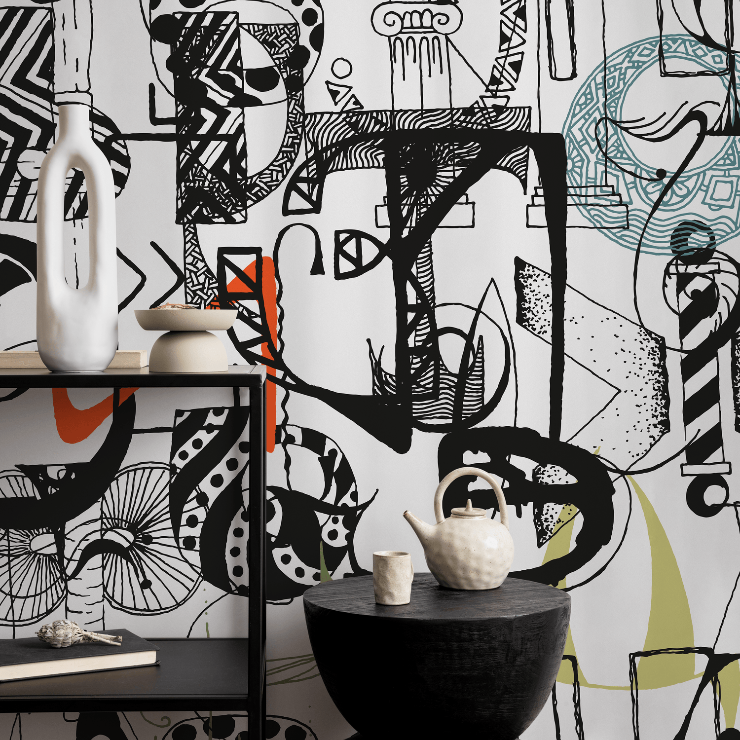 Papier peint autocollant amovible, décoration murale, décoration d'intérieur, art mural imprimable, décoration de chambre, impressions murales, tenture murale -B699