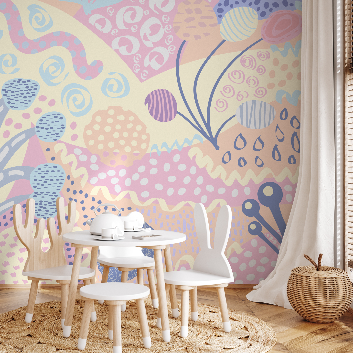 Papel tapiz extraíble, papel tapiz autoadhesivo, decoración de pared, decoración del hogar, arte de pared imprimible, decoración de habitación, impresiones de pared - B743