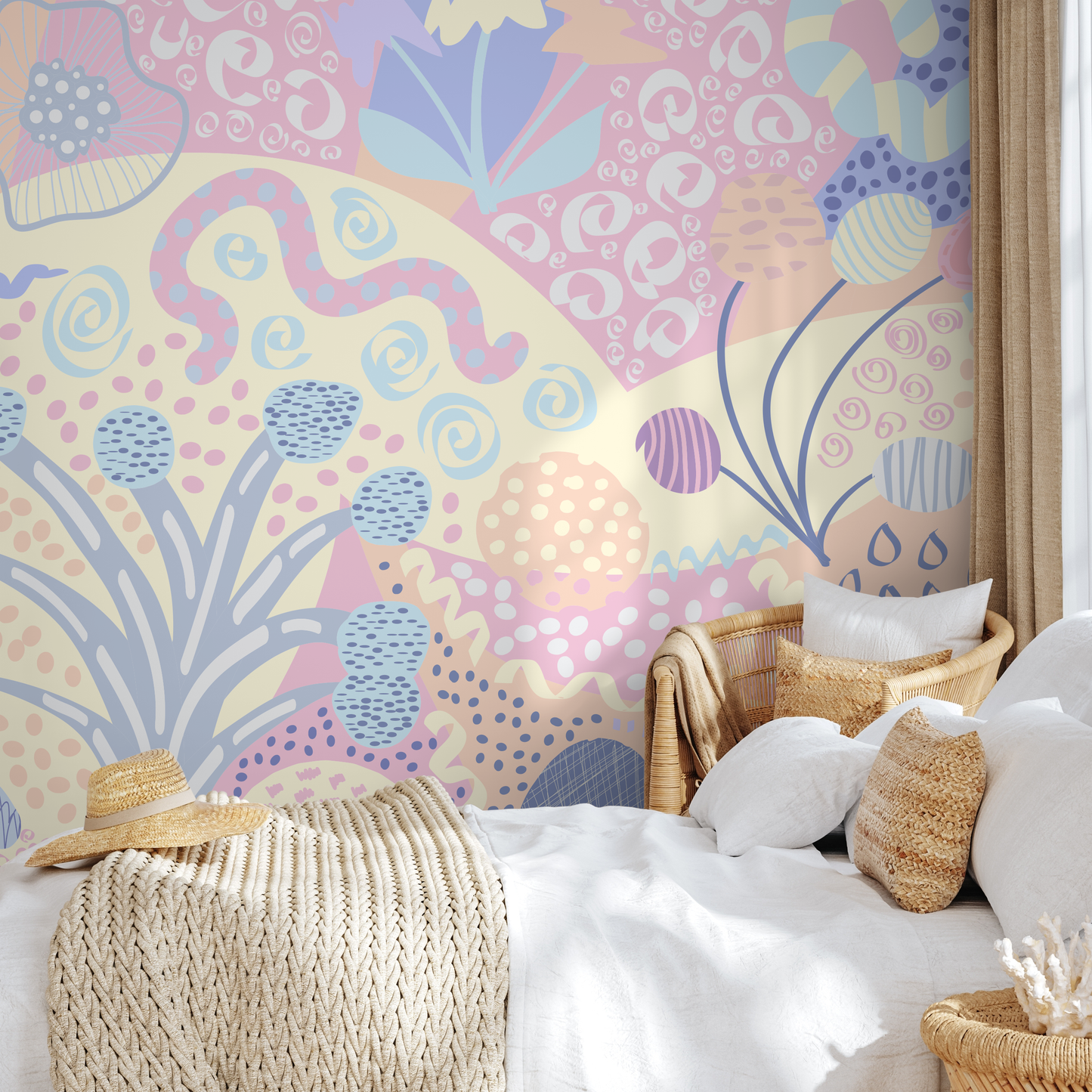 Papel tapiz extraíble, papel tapiz autoadhesivo, decoración de pared, decoración del hogar, arte de pared imprimible, decoración de habitación, impresiones de pared - B743