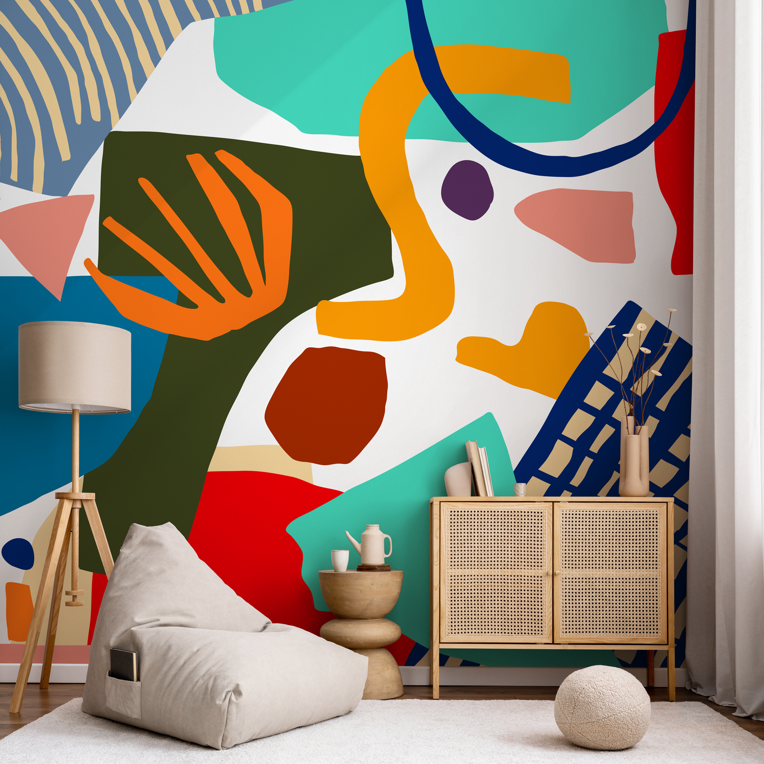 Papel tapiz extraíble, papel tapiz autoadhesivo, decoración de pared, decoración del hogar, arte de pared imprimible, decoración de habitación, impresiones de pared - B755