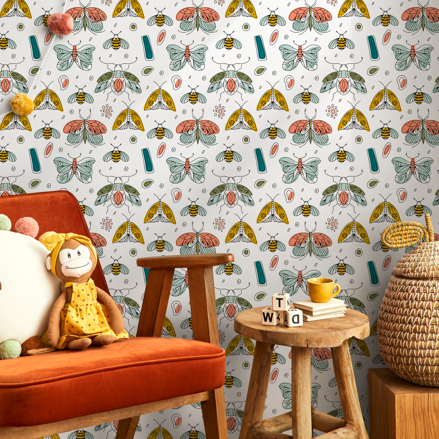 Papel pintado autoadhesivo, papel pintado extraíble, decoración de pared, decoración del hogar, arte de pared imprimible, decoración de habitación, impresiones de pared, tapiz - B777