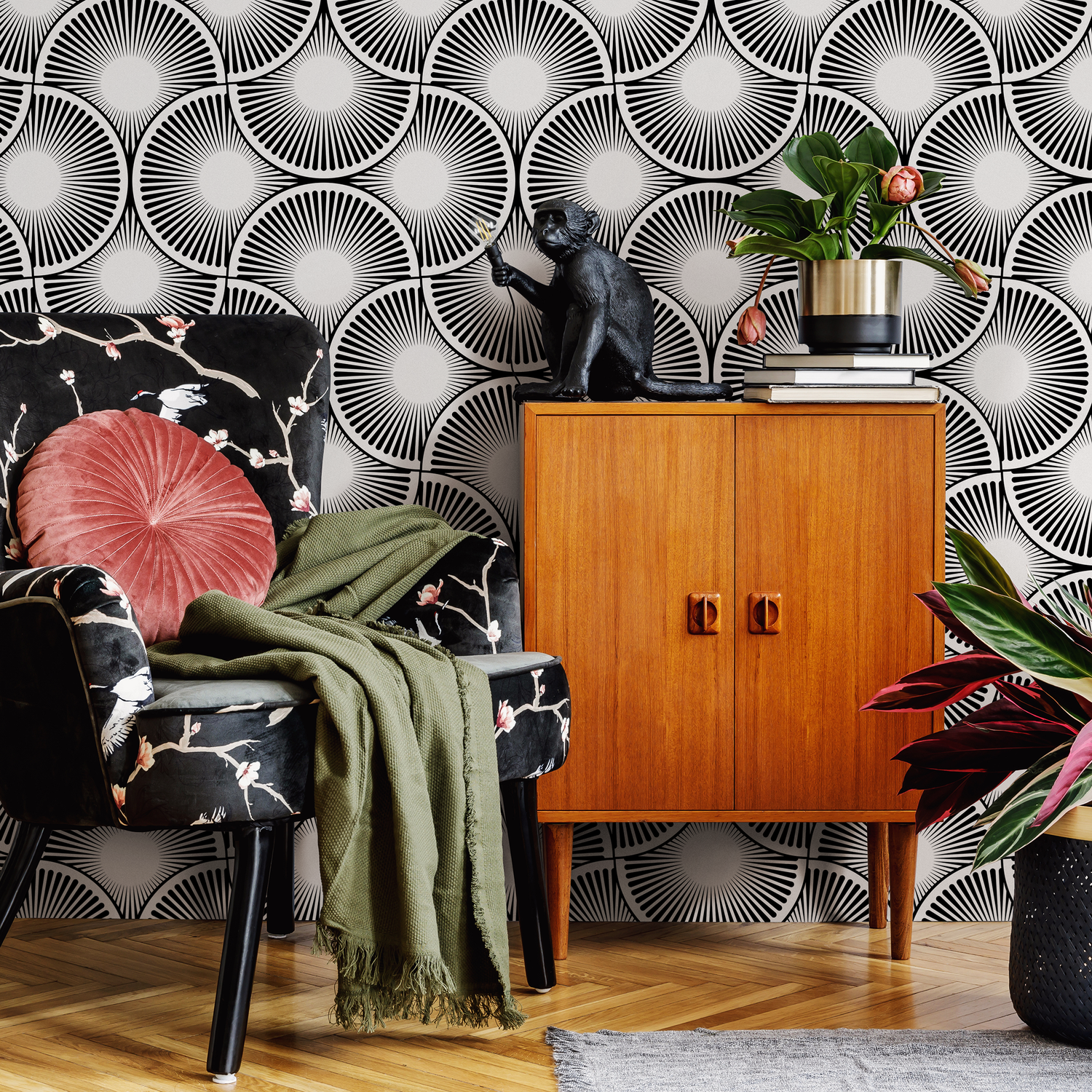 Papel pintado autoadhesivo, papel pintado extraíble, decoración de pared, decoración del hogar, arte de pared imprimible, decoración de habitación, impresiones de pared, tapiz - B860