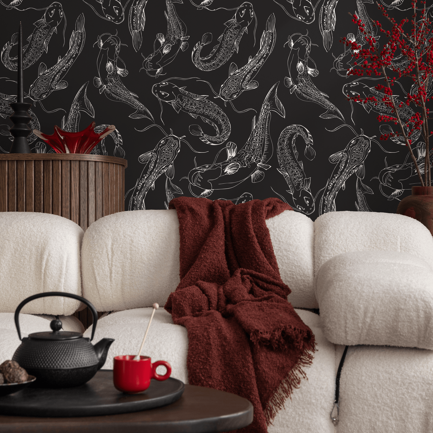 Papel tapiz autoadhesivo, papel tapiz removible, decoración de pared, decoración del hogar, arte de pared imprimible, decoración de habitación, impresiones de pared, tapiz - C040