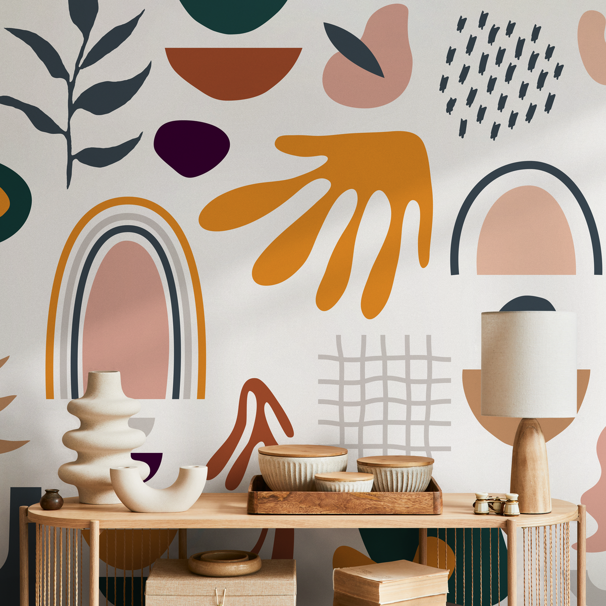 Removable Wallpaper Peel and Stick Wallpaper Wall Paper Wall Mural - Abstract Pop Wallpaper  - C069 - ONDECOR.COM