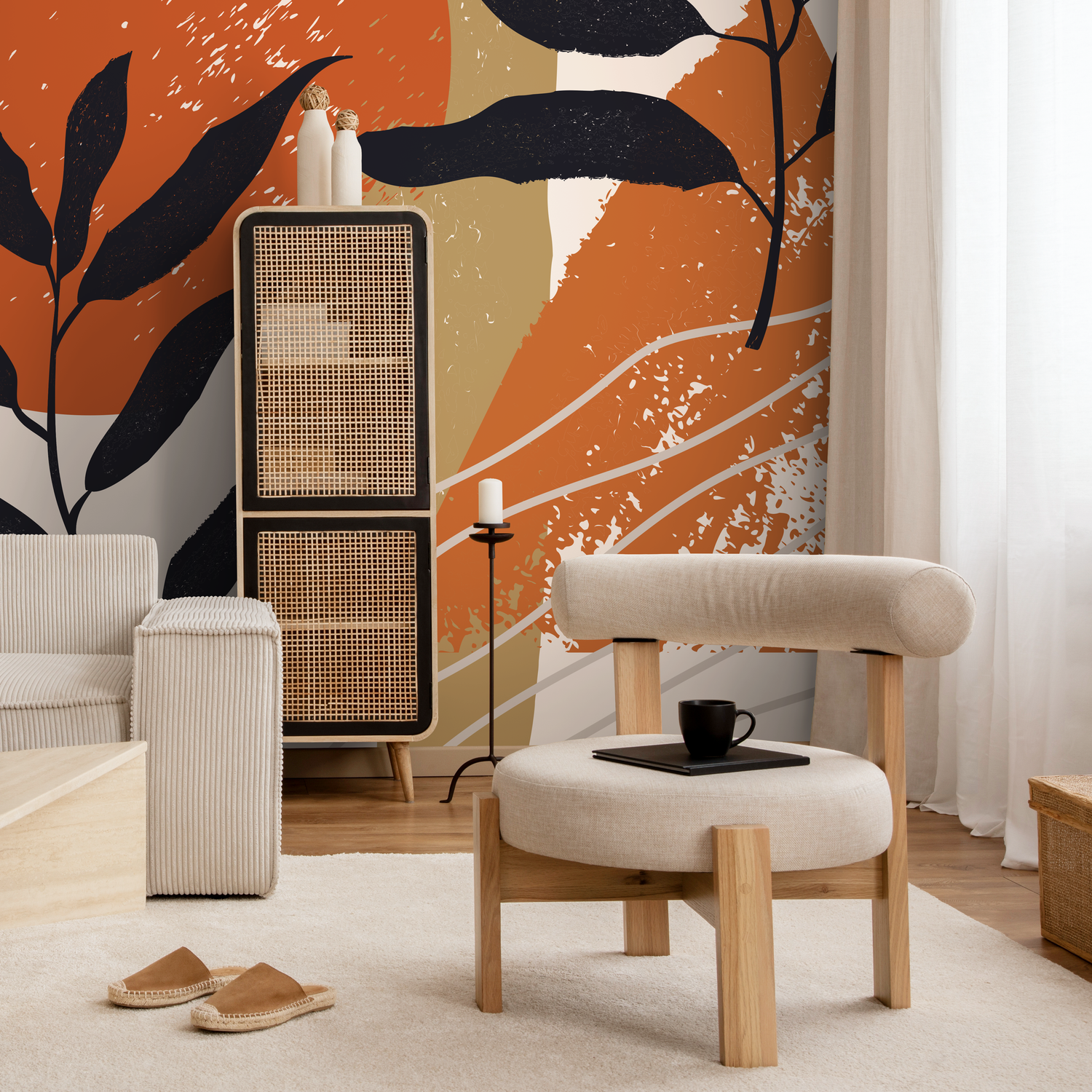 Papel tapiz autoadhesivo, papel tapiz extraíble, decoración de pared, decoración del hogar, arte de pared imprimible, decoración de habitación, impresiones de pared, tapiz -C073