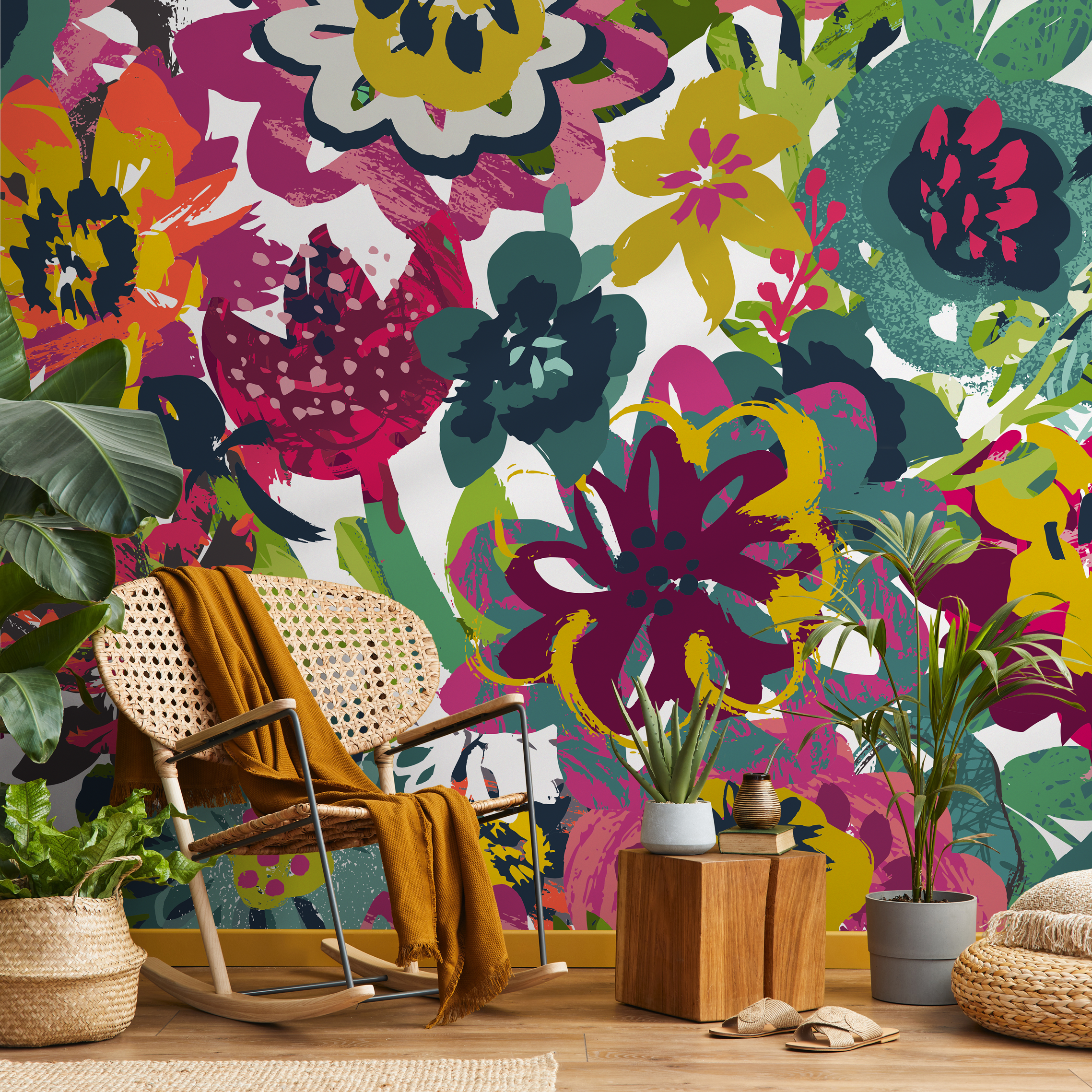 Bold Floral Wallpaper