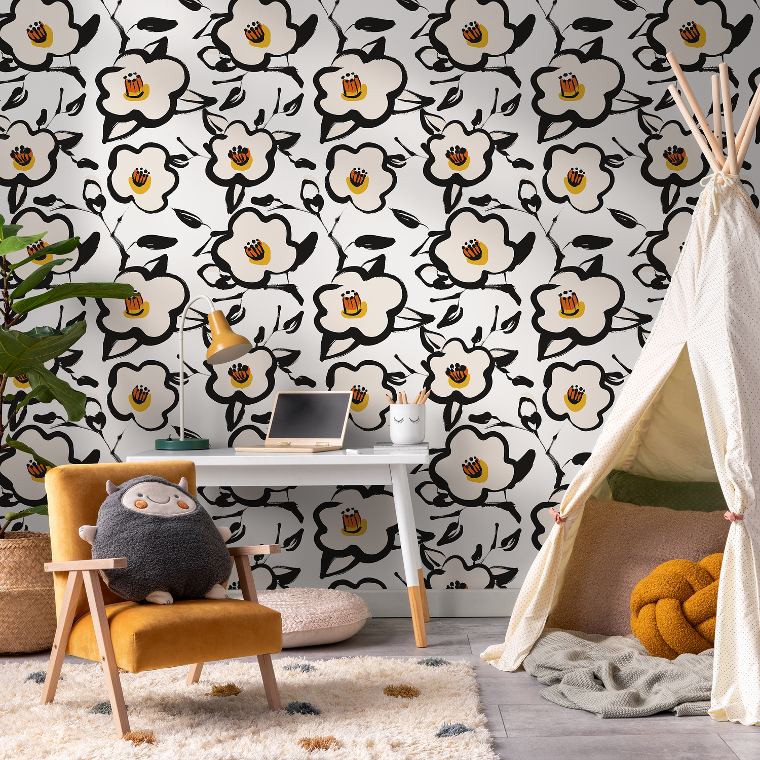 Papel tapiz extraíble, papel tapiz autoadhesivo, decoración de pared, decoración del hogar, arte de pared imprimible, decoración de habitación, impresiones de pared - C164