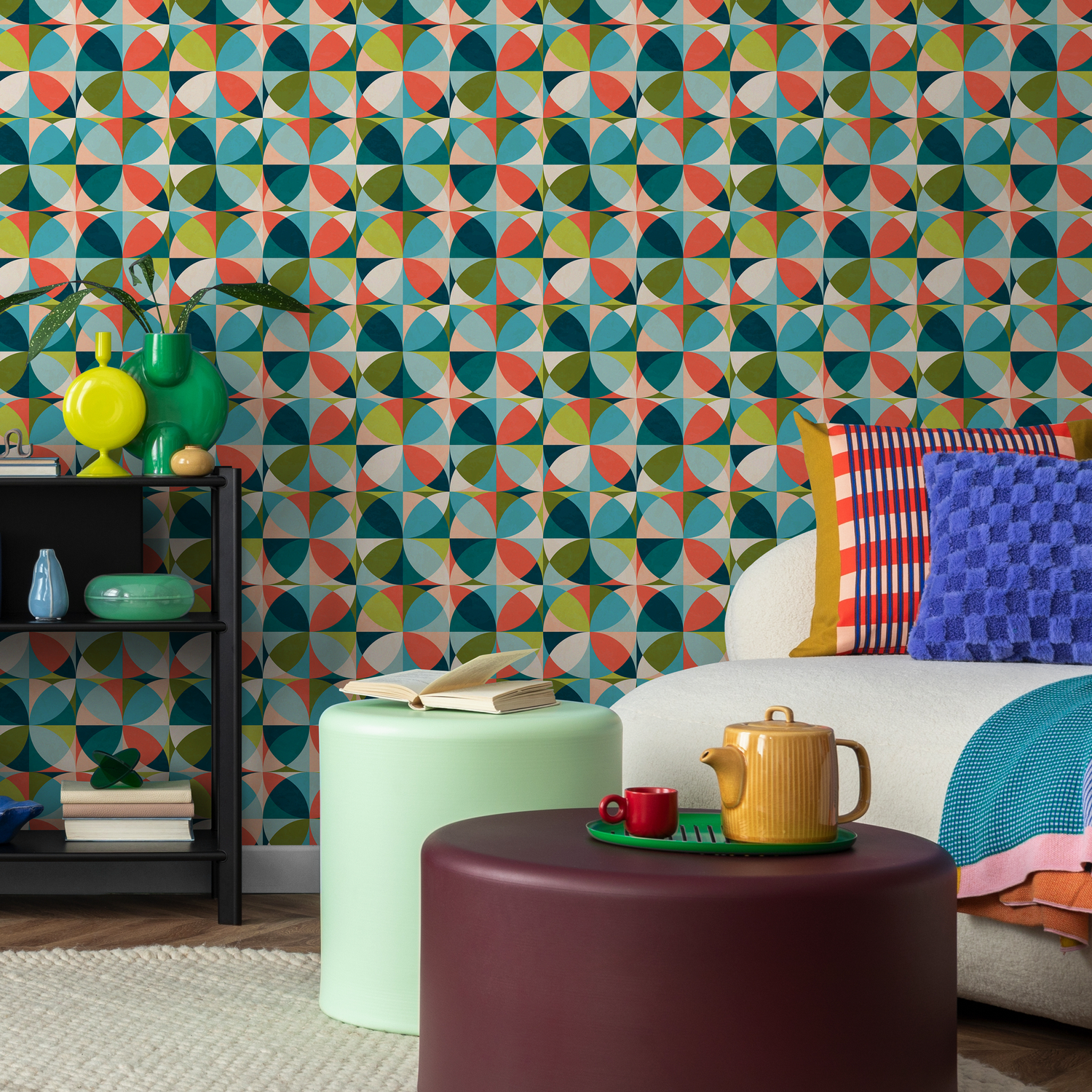 Removable Wallpaper Peel and Stick Wallpaper Wall Paper Wall Mural - Geometric Triangles Wallpaper - C192 - ONDECOR.COM
