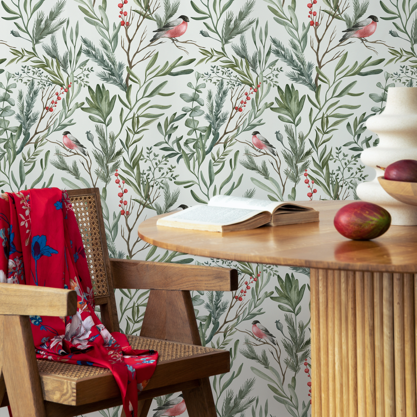 Vintage Peony Wallpaper, Colorful Peony Wallpapers, Peel and Stick Wallpaper, Fabric Wallpaper, Wall Paper Removable, Wallpaper - C252