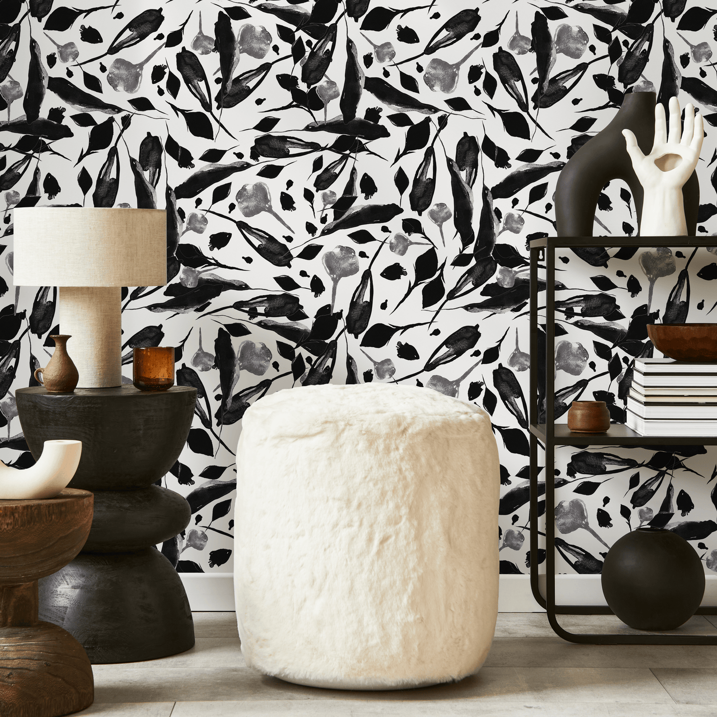 Vintage Wallpaper Floral Watercolor Wallpaper Peel and Stick Wallpaper Removable Wall Decor Fabric Wallpaper Removable Wall Paper - C305