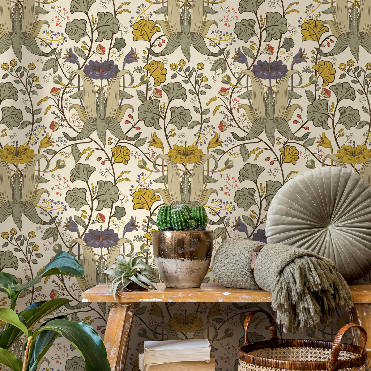 Wallpaper Peel and Stick Wallpaper Removable Wallpaper Home Decor Wall Art Wall Decor Room Decor / Art Noveau Floral Wallpaper - C395 - ONDECOR.COM