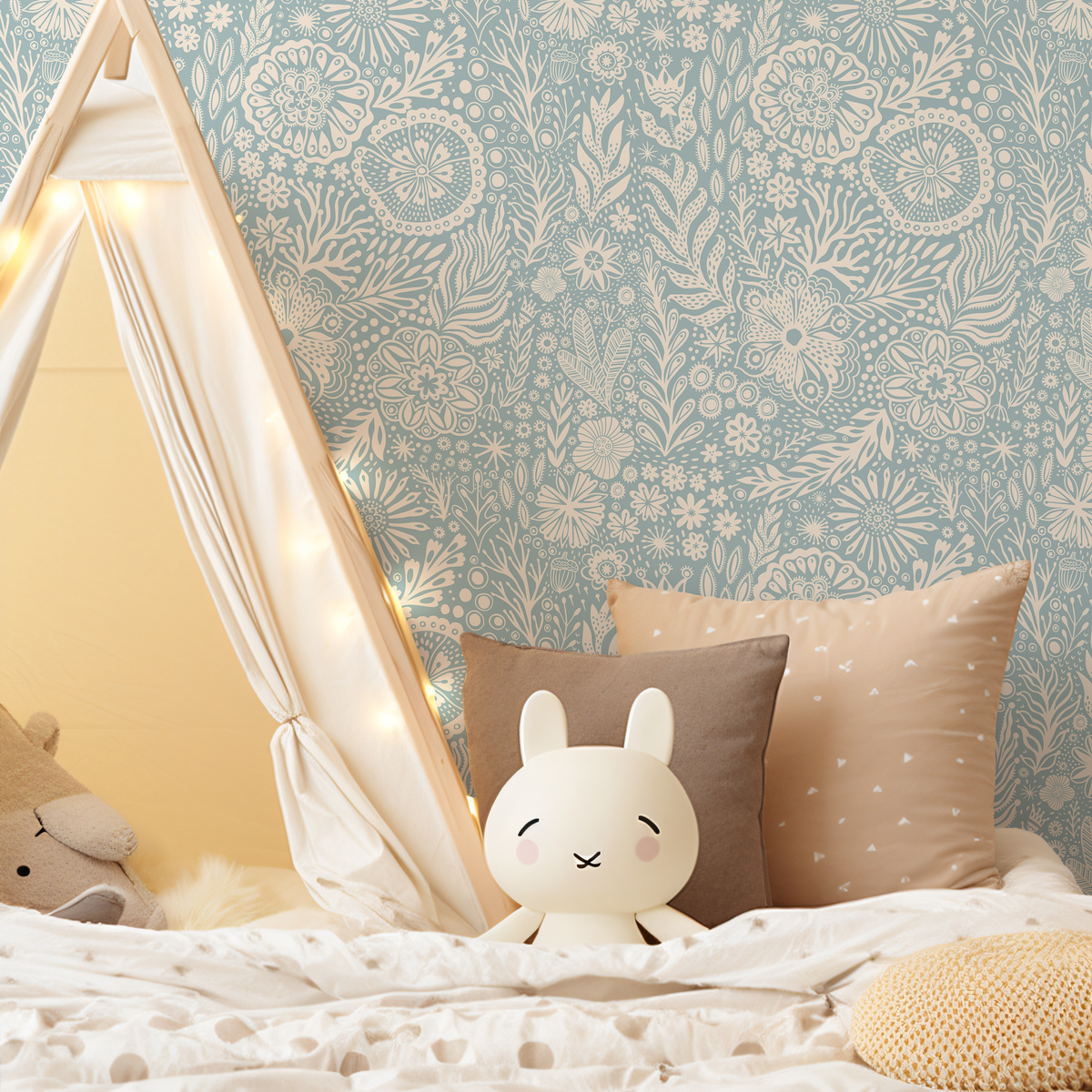 Wallpaper Peel and Stick Wallpaper Removable Wallpaper Home Decor Wall Art Wall Decor Room Decor / Floral Blue Wallpaper - C435 - ONDECOR.COM