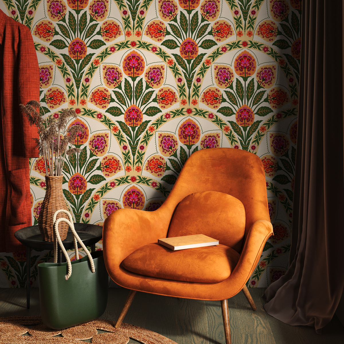 Wallpaper Peel and Stick Wallpaper Removable Wallpaper Home Decor Wall Art Wall Decor Room Decor / Floral Art Noveau Wallpaper - C452 - ONDECOR.COM