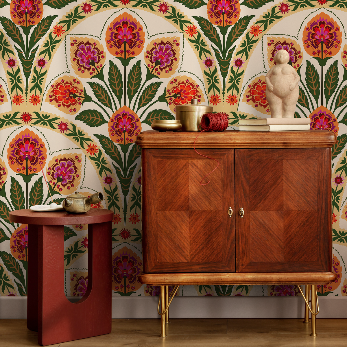 Wallpaper Peel and Stick Wallpaper Removable Wallpaper Home Decor Wall Art Wall Decor Room Decor / Floral Art Noveau Wallpaper - C452 - ONDECOR.COM