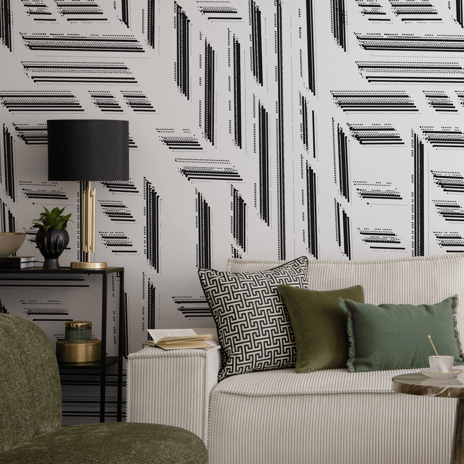 Papel tapiz autoadhesivo, papel tapiz removible, decoración del hogar, arte de pared, decoración de habitaciones, papel tapiz moderno negro - C524