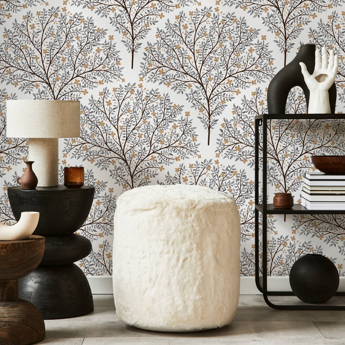 Tree Floral Wallpaper / Peel and Stick Wallpaper Removable Wallpaper Home Decor Wall Art Wall Decor Room Decor - C810 - ONDECOR.COM
