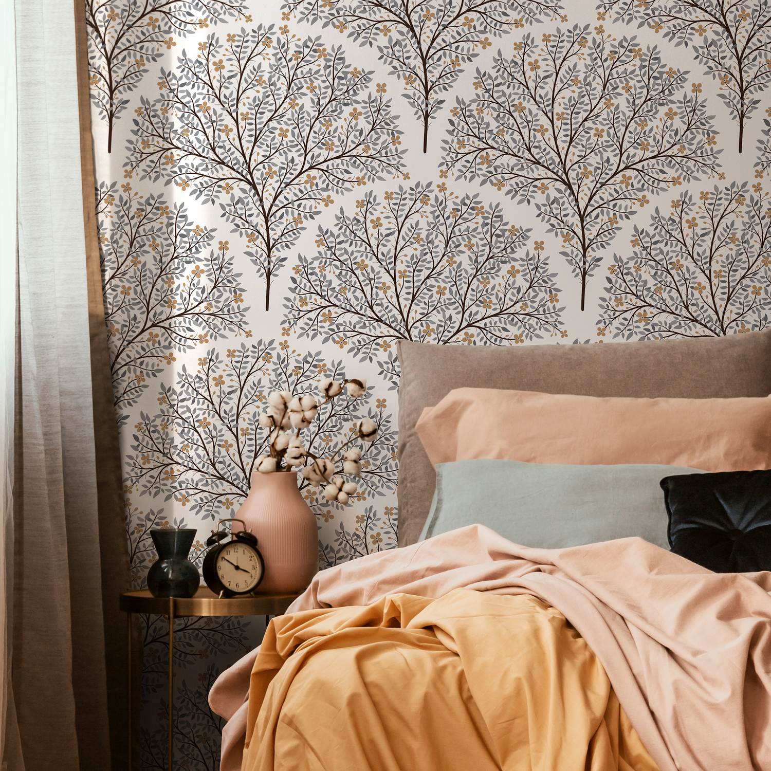 Tree Floral Wallpaper / Peel and Stick Wallpaper Removable Wallpaper Home Decor Wall Art Wall Decor Room Decor - C810 - ONDECOR.COM