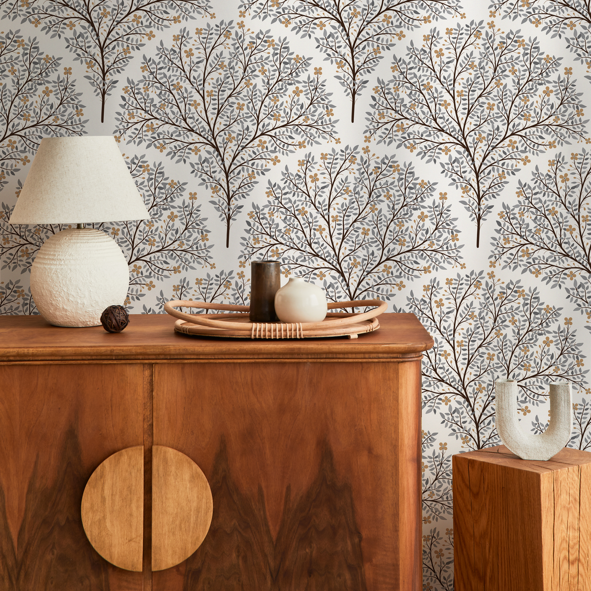 Tree Floral Wallpaper / Peel and Stick Wallpaper Removable Wallpaper Home Decor Wall Art Wall Decor Room Decor - C810 - ONDECOR.COM