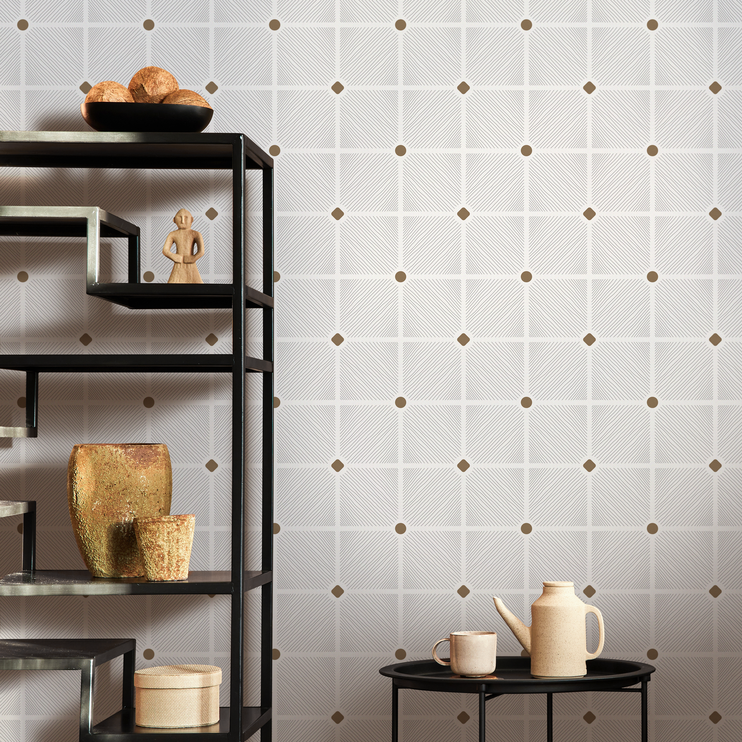 Papel pintado geométrico minimalista/papel pintado autoadhesivo/papel pintado extraíble/decoración del hogar/arte de pared/decoración de habitaciones - C844