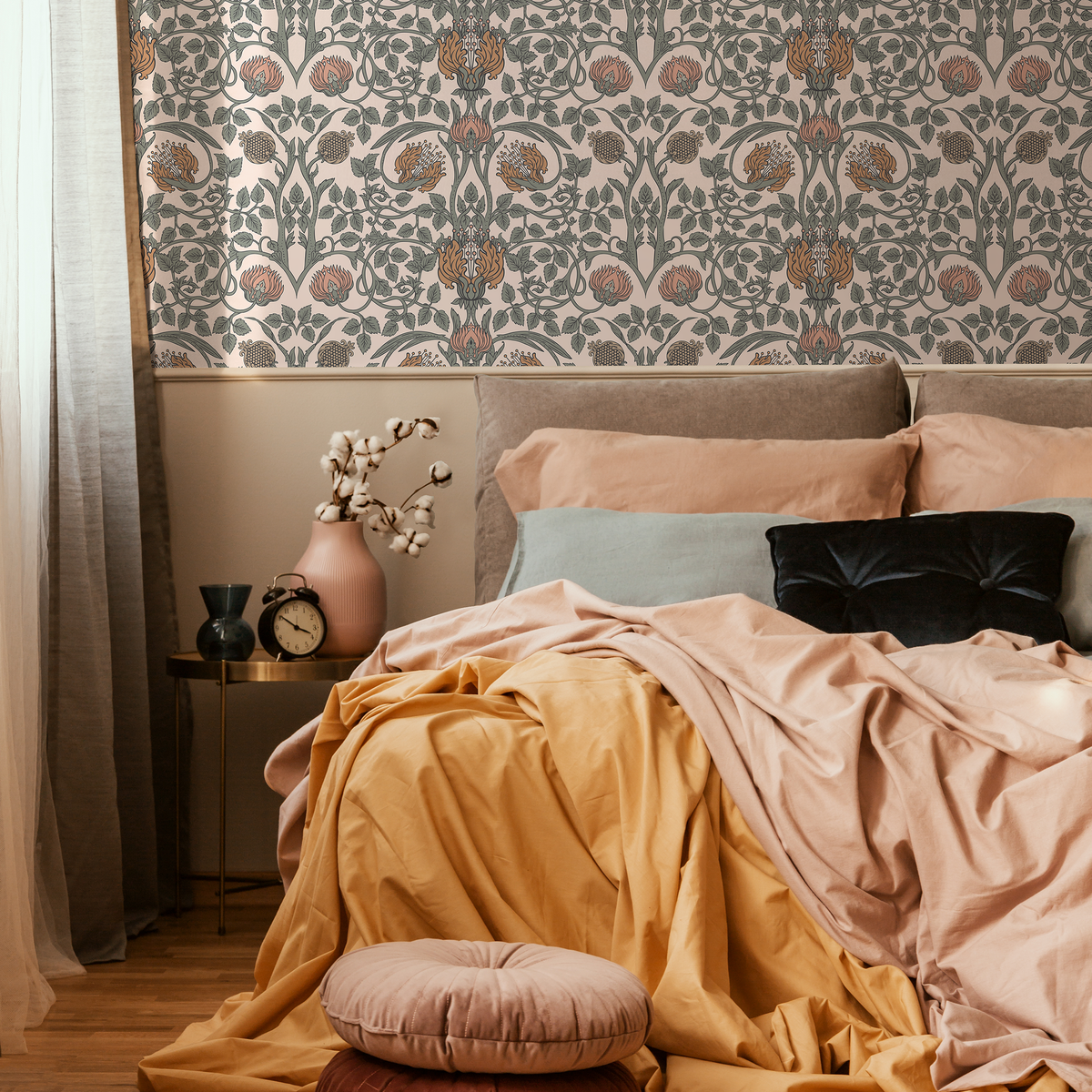 Vintage William Morris Wallpaper / Peel and Stick Wallpaper Removable Wallpaper Home Decor Wall Art Wall Decor Room Decor - D044 - ONDECOR.COM