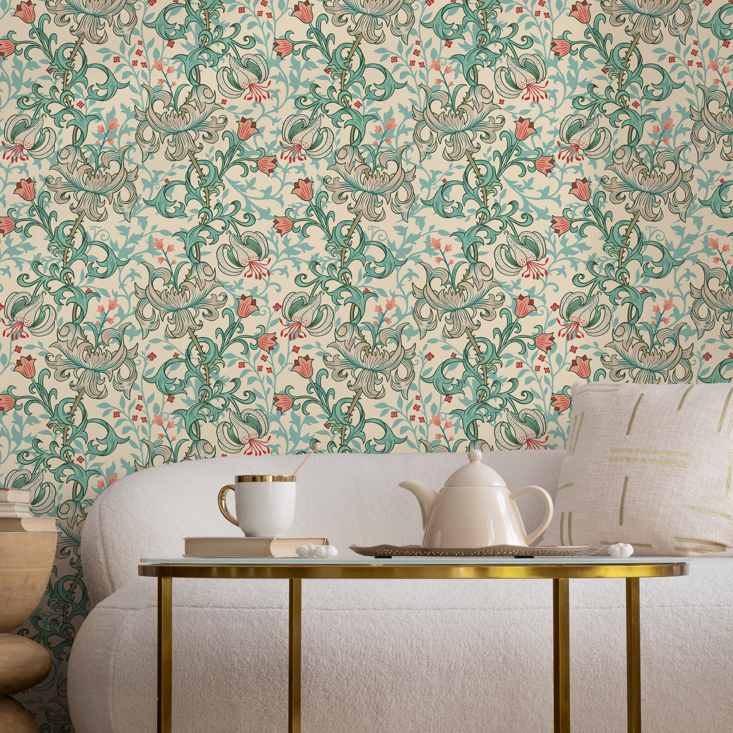 Papel pintado vintage floral de William Morris / Papel pintado autoadhesivo / Papel pintado extraíble / Decoración del hogar / Arte de pared / Decoración de habitaciones - D057