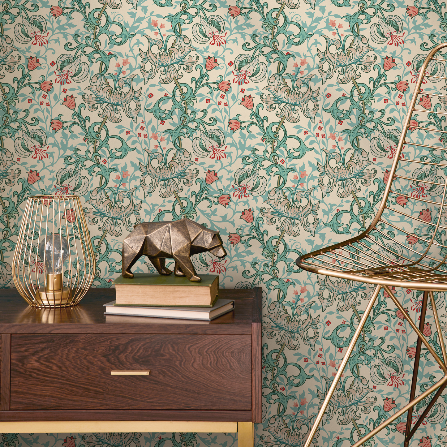 Papel pintado vintage floral de William Morris / Papel pintado autoadhesivo / Papel pintado extraíble / Decoración del hogar / Arte de pared / Decoración de habitaciones - D057