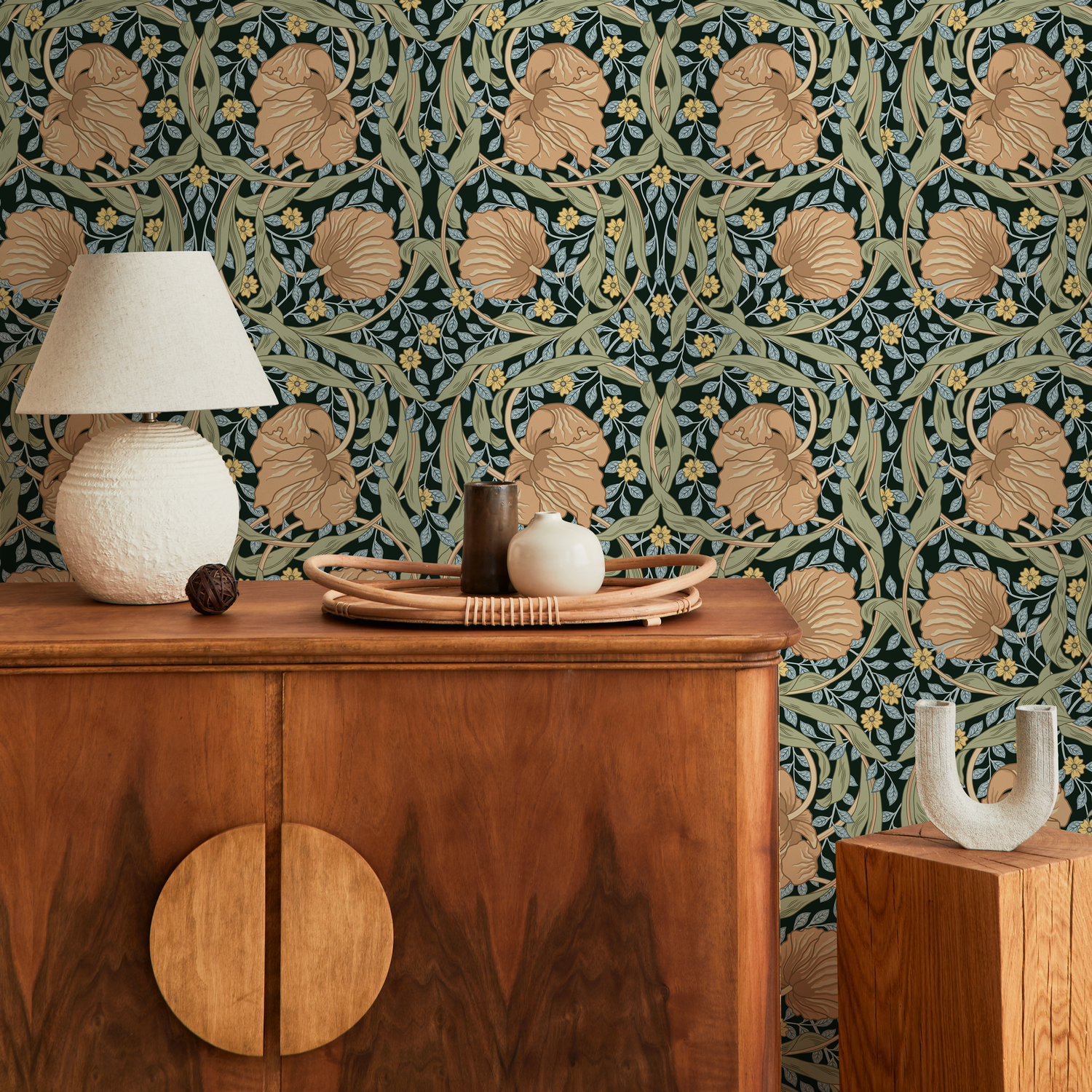Vintage William Morris Wallpaper / Peel and Stick Wallpaper Removable Wallpaper Home Decor Wall Art Wall Decor Room Decor - D301 - ONDECOR.COM