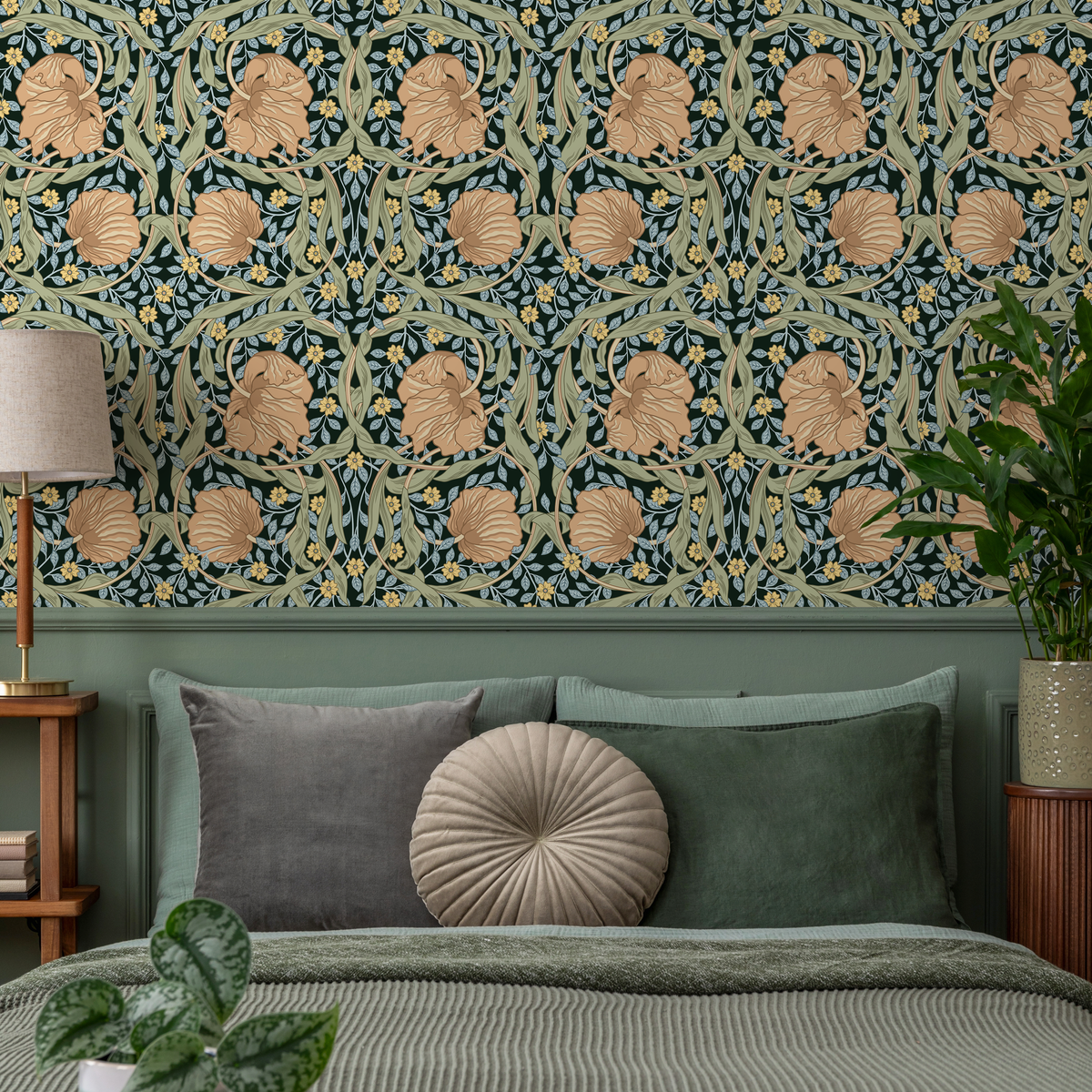 Vintage William Morris Wallpaper / Peel and Stick Wallpaper Removable Wallpaper Home Decor Wall Art Wall Decor Room Decor - D301 - ONDECOR.COM