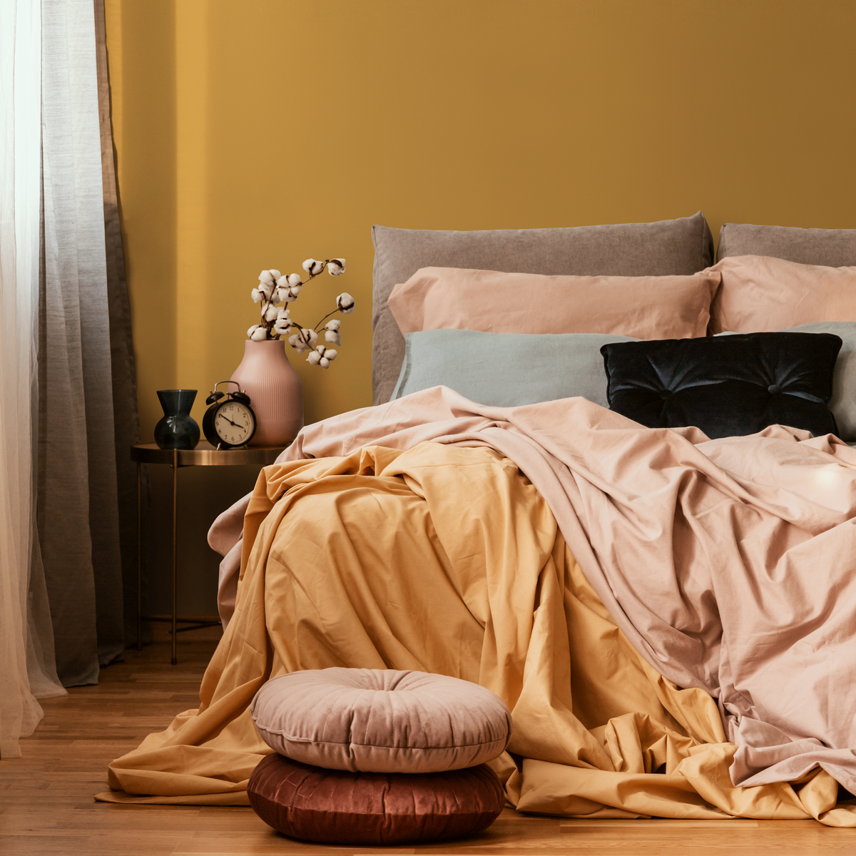 Indian Yellow Wallpaper / Solid Color / Peel and Stick Wallpaper Removable Wallpaper Home Decor Wall Art Wall Decor Room Decor - D459 - ONDECOR.COM