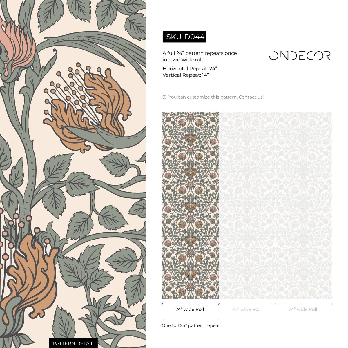 Vintage William Morris Wallpaper / Peel and Stick Wallpaper Removable Wallpaper Home Decor Wall Art Wall Decor Room Decor - D044 - ONDECOR.COM