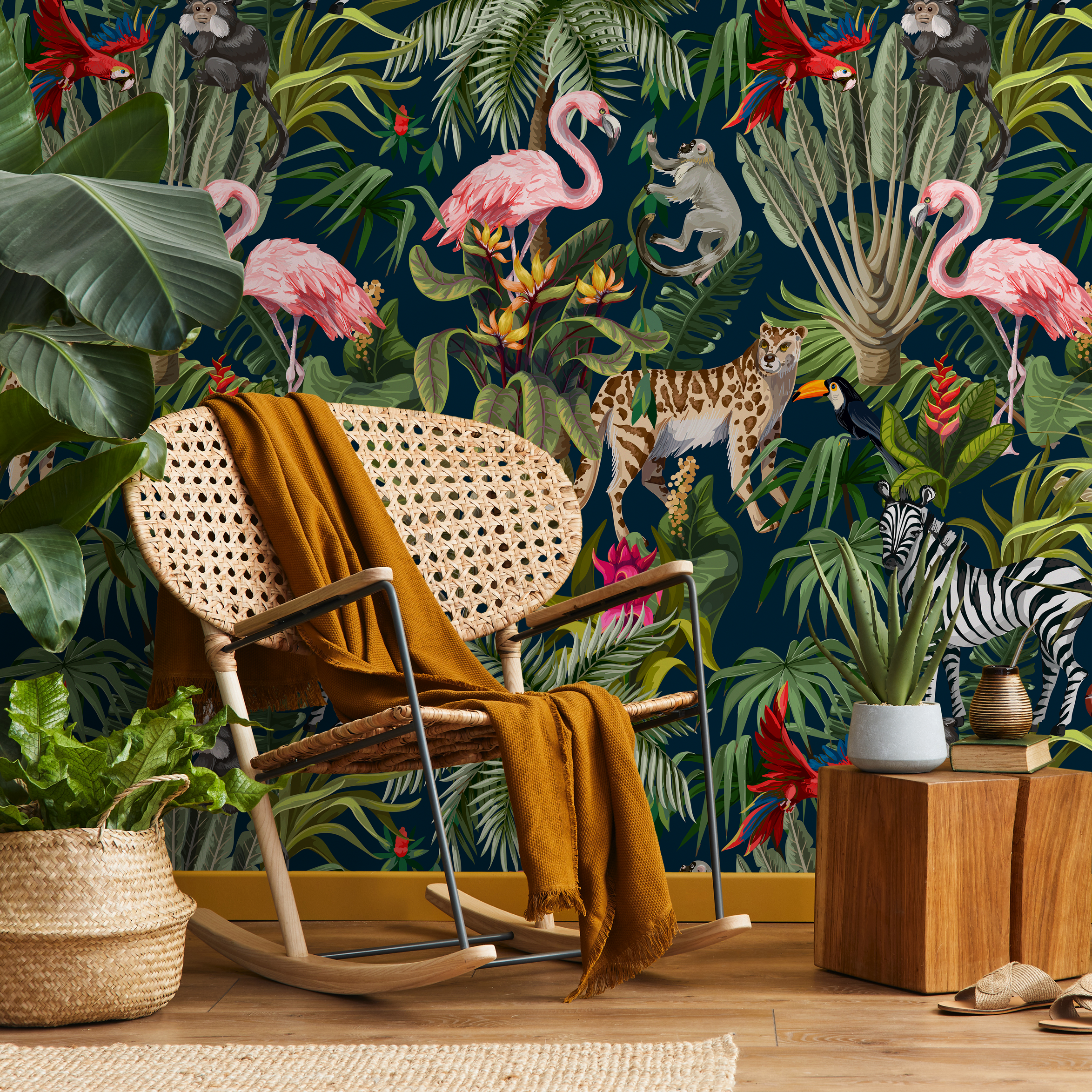Premium Jungle Wallpaper | Removable Wall Decor | Easy Install