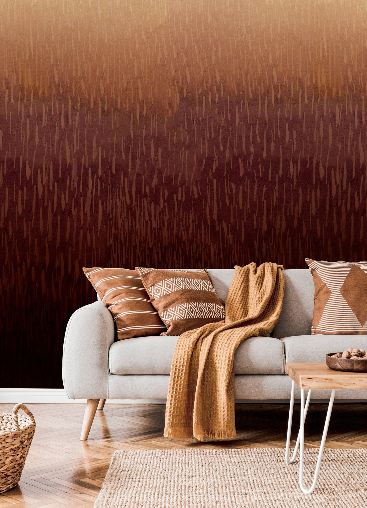 Wallpaper Peel and Stick Wallpaper Removable Wallpaper Home Decor Wall Art Wall Decor Room Decor / Orange Ombre Wallpaper - X158