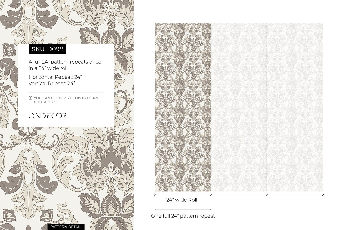 Cream Vintage Victorian Wallpaper / Peel and Stick Wallpaper Removable Wallpaper Home Decor Wall Art Wall Decor Room Decor - D098