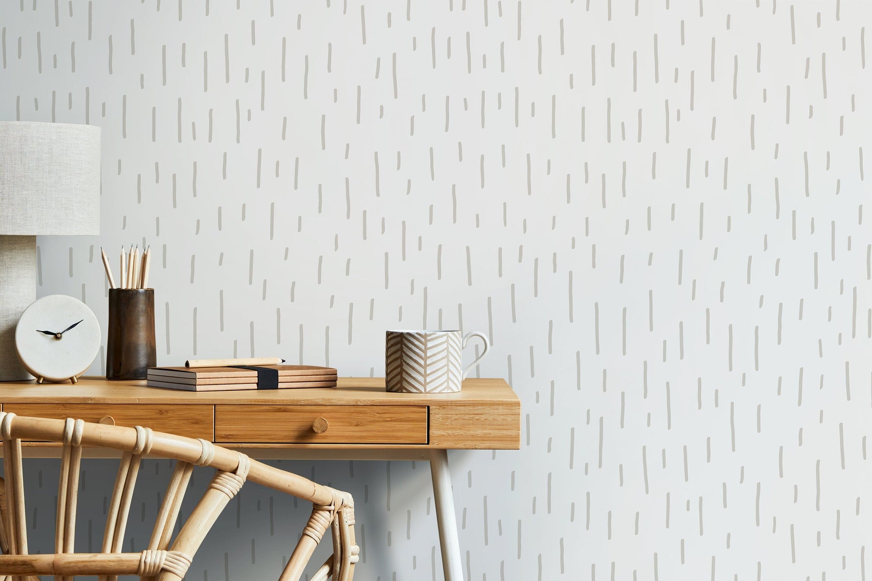 Minimalist Brush Wallpaper / Peel and Stick Wallpaper Removable Wallpaper Home Decor Wall Art Wall Decor Room Decor - D331